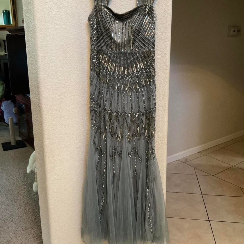 Adrianna Papell beaded formal gown